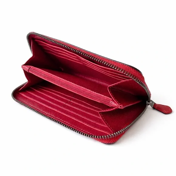 Coach Cherry Red Zip Wallet - Picture 2 of 2